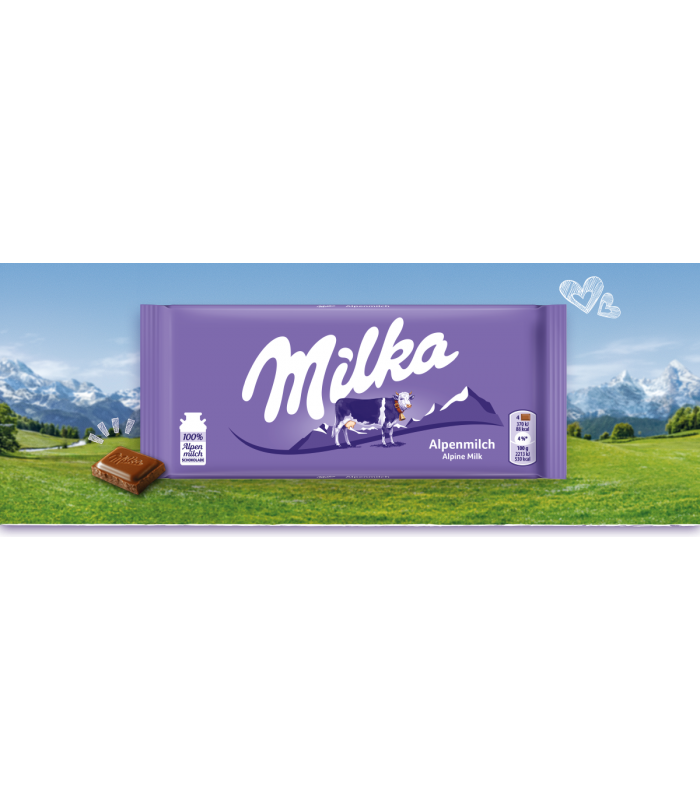 Milka شکلات شیری 100 گرمی میلکا