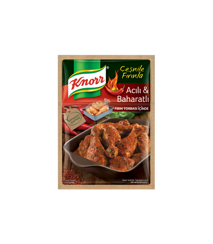 Knorr کیسه پخت مرغ همراه با ادویه مخصوص 34 گرمی کنور