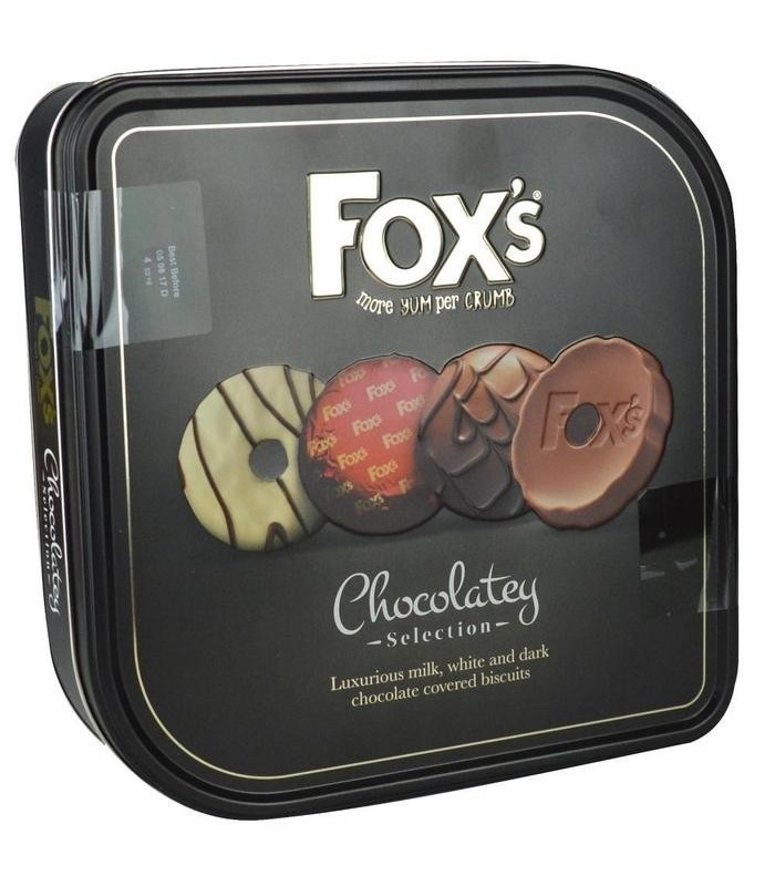 Fox's جعبه فلزی بیسکویت شکلاتی 365 گرمی فوکس