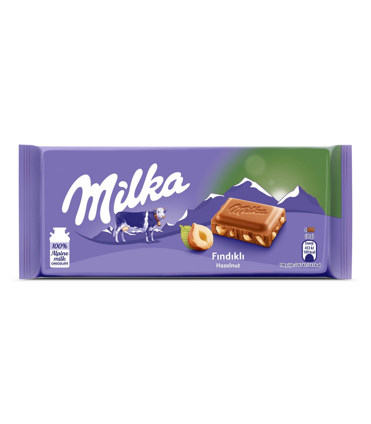 Milka شکلات شیری فندقی 100 گرمی میلکا