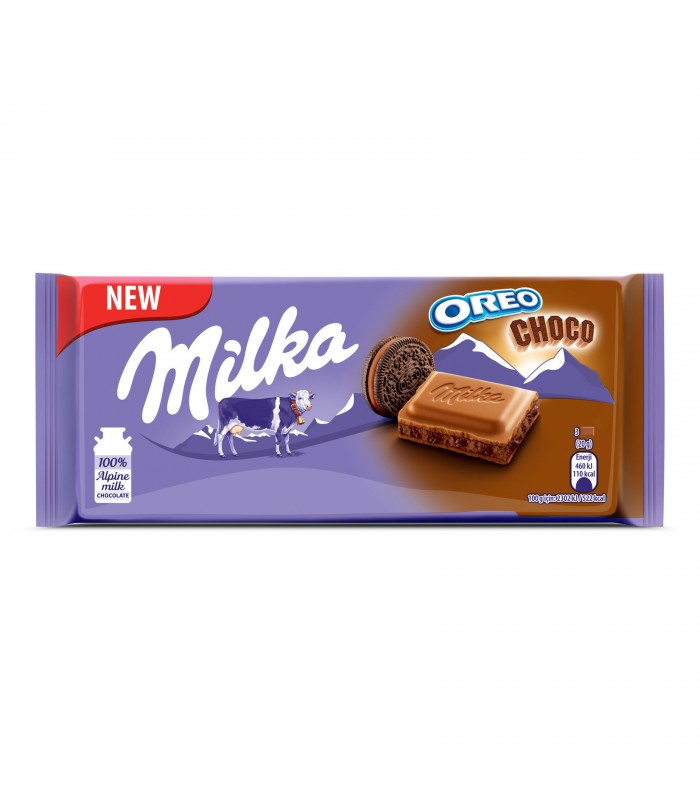Milka شکلات شیری اورئو شکلاتی 100 گرمی میلکا