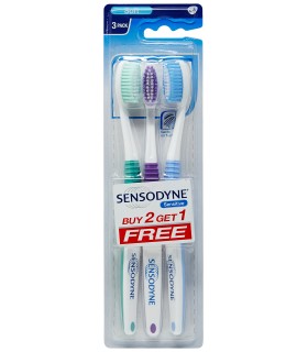 Sensodyne پک 3 عددی مسواک دندان های حساس سنسوداین
