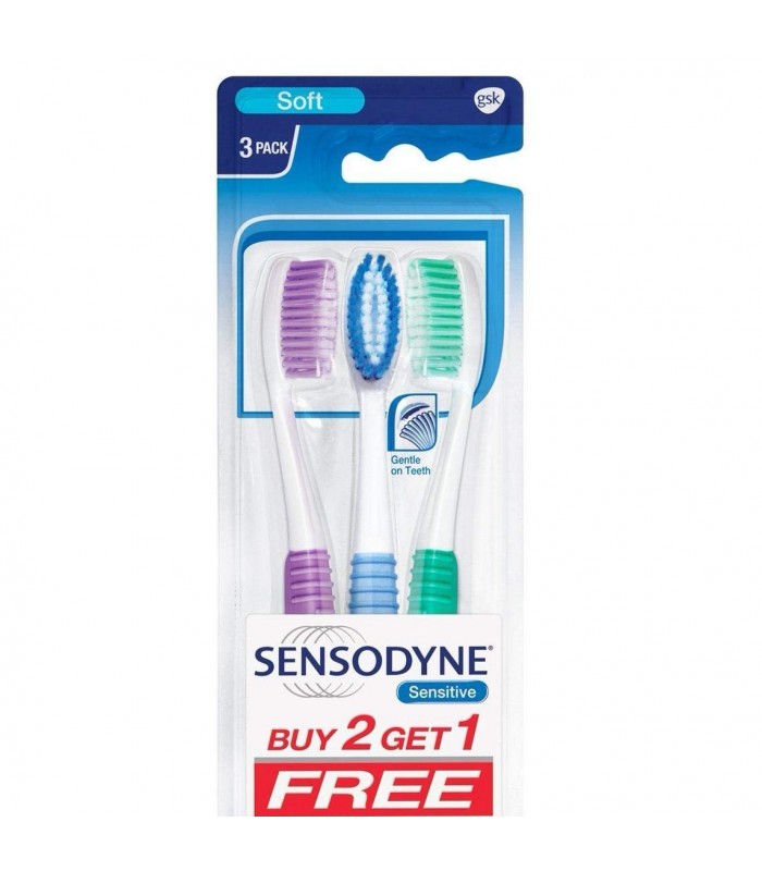 Sensodyne پک 3 عددی مسواک دندان های حساس سنسوداین