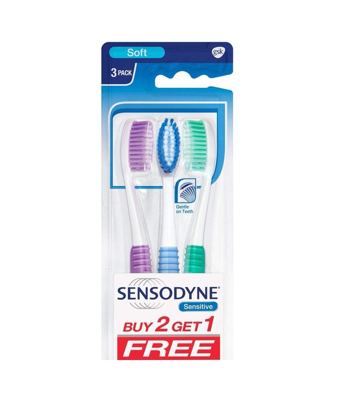 Sensodyne پک 3 عددی مسواک دندان های حساس سنسوداین
