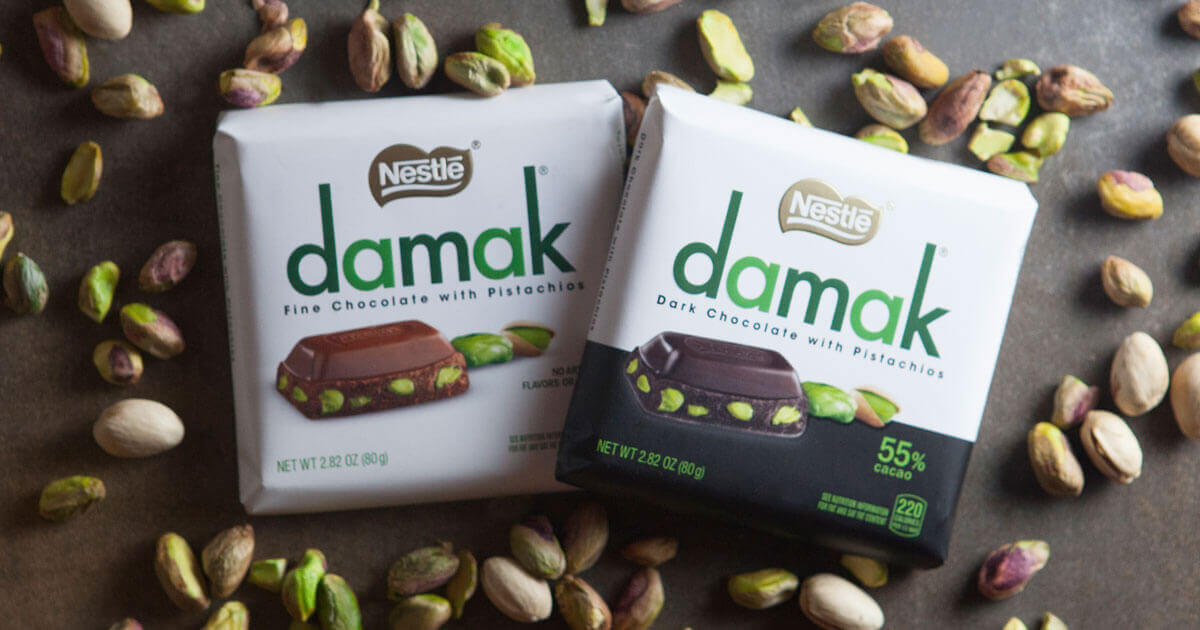 خرید اینترنتی شکلات داماک پسته ای نستله ترکیه